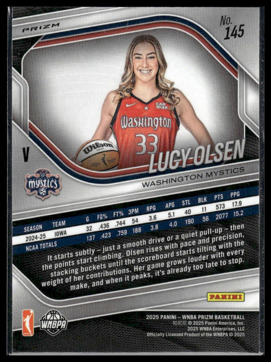 2025 Panini Prizm WNBA #145 Lucy Olsen Silver Prizms