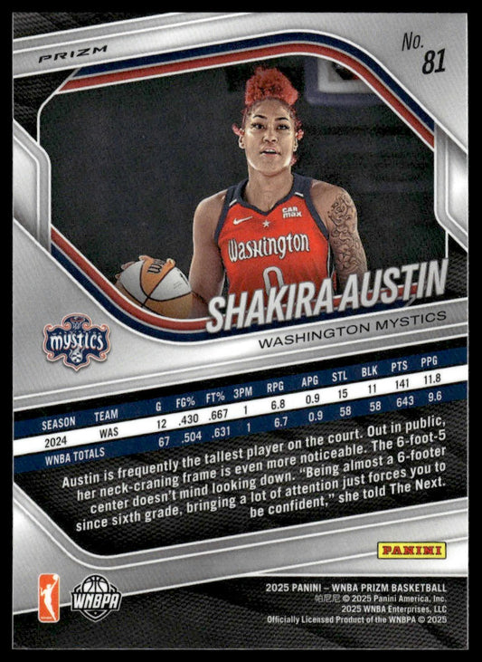 2025 Panini Prizm WNBA #81 Shakira Austin Green Prizms