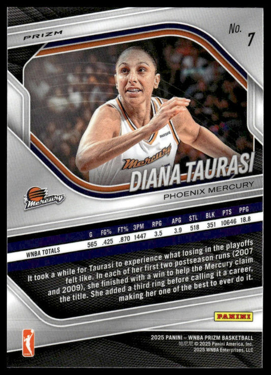 2025 Panini Prizm WNBA #7 Diana Taurasi Blue Velocity Prizms
