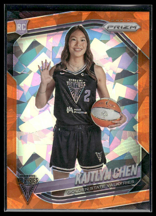 2025 Panini Prizm WNBA #143 Kaitlyn Chen Zduplicate Orange Ice Prizms
