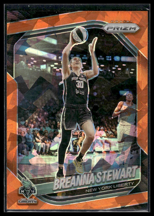 2025 Panini Prizm WNBA #26 Breanna Stewart Orange Ice Prizms