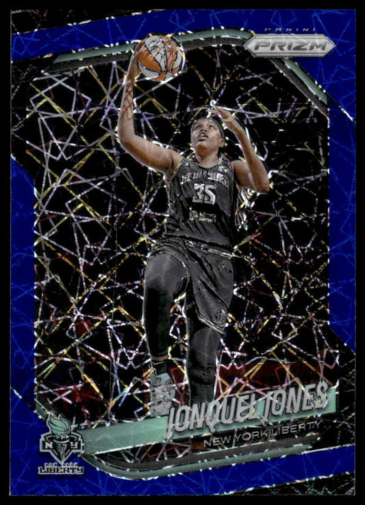 2025 Panini Prizm WNBA #52 Jonquel Jones Blue Velocity Prizms