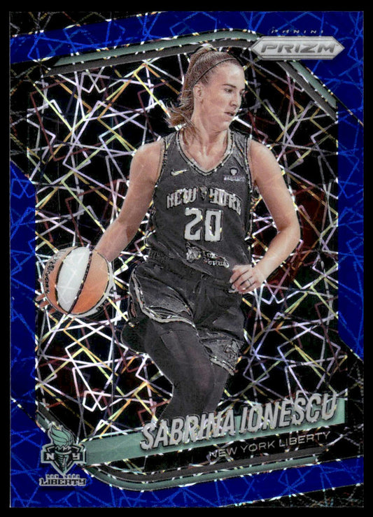 2025 Panini Prizm WNBA #19 Sabrina Ionescu Blue Velocity Prizms