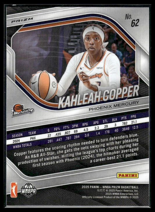2025 Panini Prizm WNBA #62 Kahleah Copper Blue Velocity Prizms