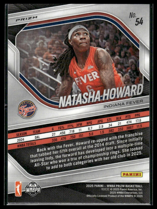 2025 Panini Prizm WNBA #54 Natasha Howard Blue Velocity Prizms