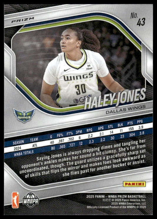 2025 Panini Prizm WNBA #43 Haley Jones Ice Prizms