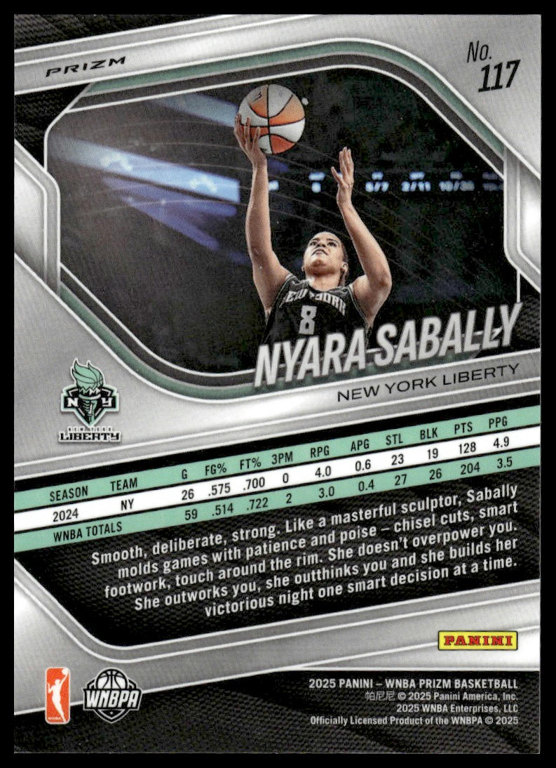 2025 Panini Prizm WNBA #117 Nyara Sabally Ice Prizms