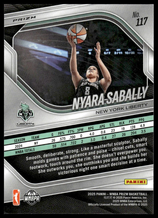 2025 Panini Prizm WNBA #117 Nyara Sabally Ice Prizms
