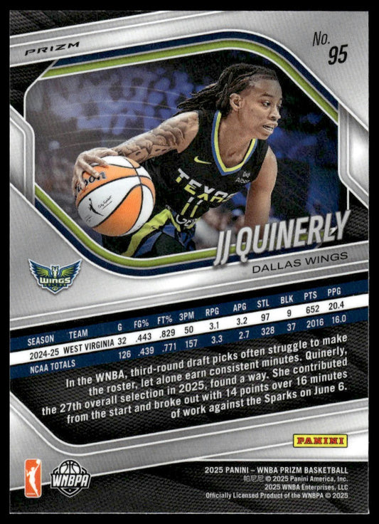 2025 Panini Prizm WNBA #95 JJ Quinerly Ice Prizms