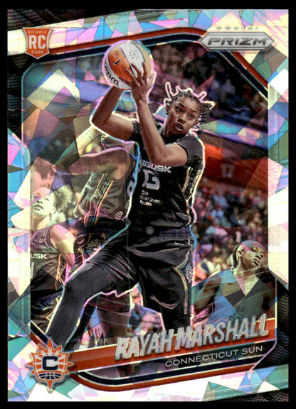 2025 Panini Prizm WNBA #47 Rayah Marshall White Seismic Prizms