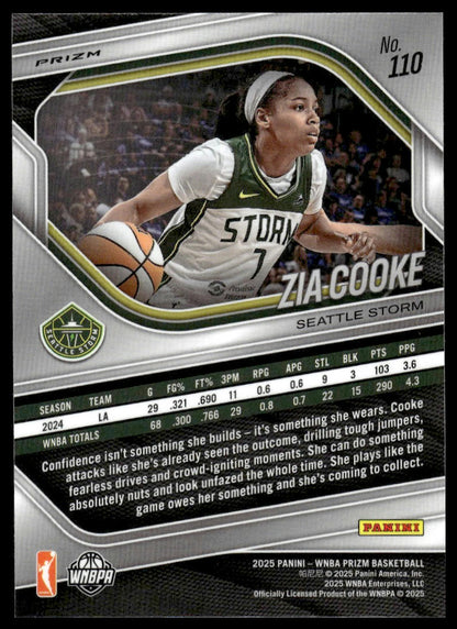 2025 Panini Prizm WNBA #110 Zia Cooke Ice Prizms