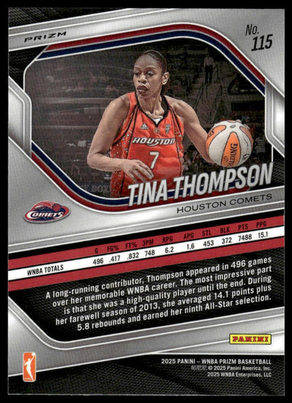 2025 Panini Prizm WNBA #115 Tina Thompson Ice Prizms