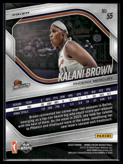 2025 Panini Prizm WNBA #55 Kalani Brown Ice Prizms