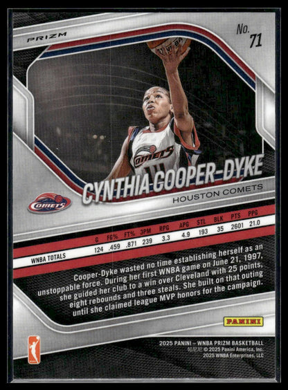 2025 Panini Prizm WNBA #71 Cynthia Cooper-Dyke Ice Prizms