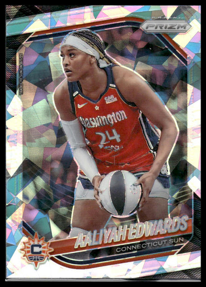 2025 Panini Prizm WNBA #94 Aaliyah Edwards Orange Ice Prizms