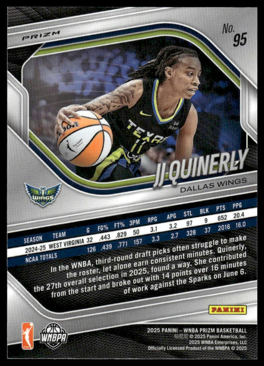 2025 Panini Prizm WNBA #95 JJ Quinerly White Seismic Prizms