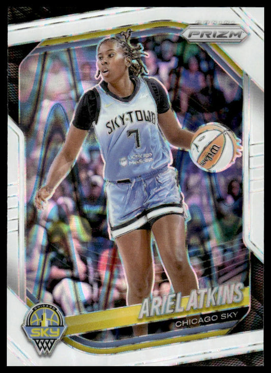 2025 Panini Prizm WNBA #13 Ariel Atkins White Seismic Prizms
