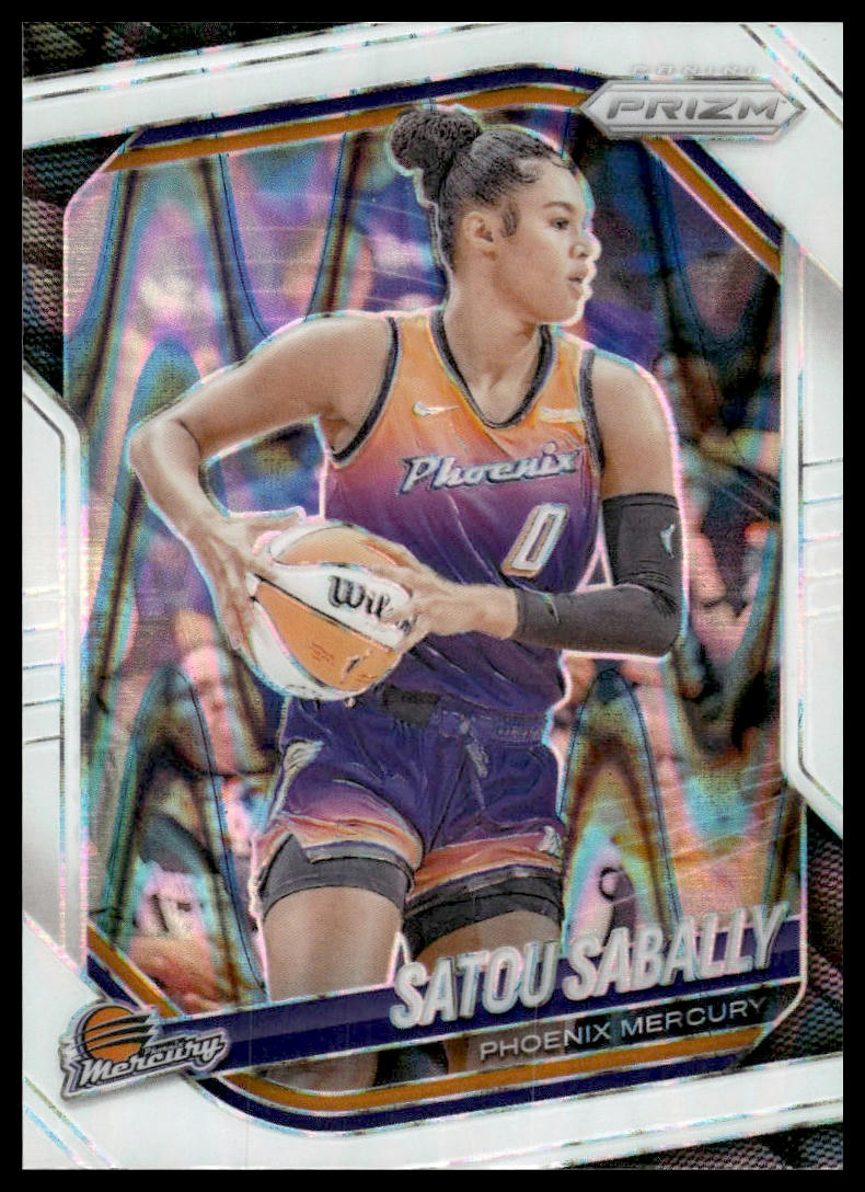 2025 Panini Prizm WNBA #4 Satou Sabally White Seismic Prizms
