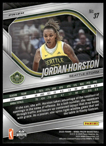 2025 Panini Prizm WNBA #37 Jordan Horston Green Prizms