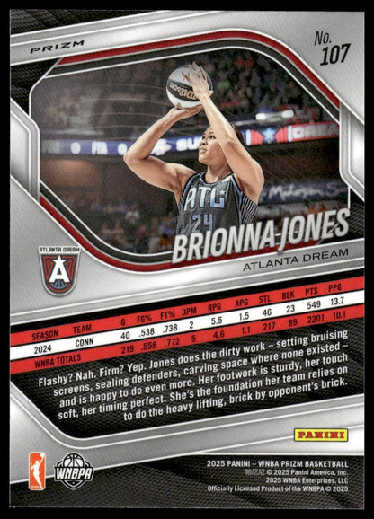 2025 Panini Prizm WNBA #107 Brionna Jones Silver Prizms