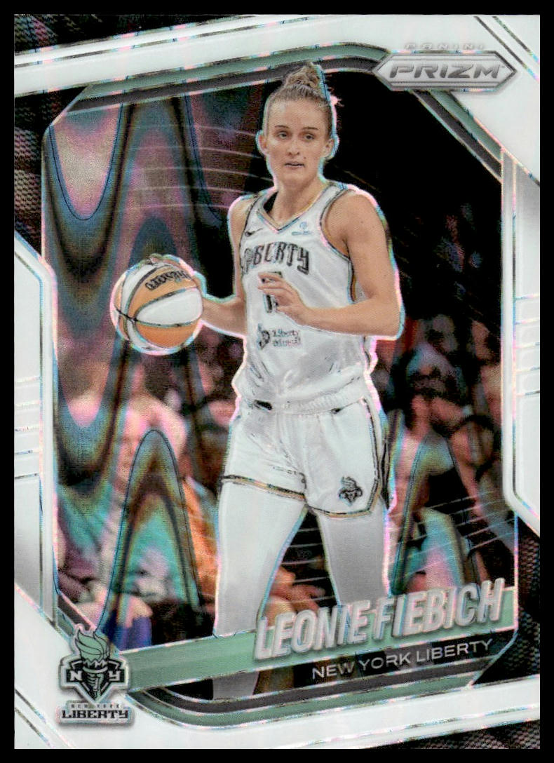 2025 Panini Prizm WNBA #74 Leonie Fiebich White Seismic Prizms