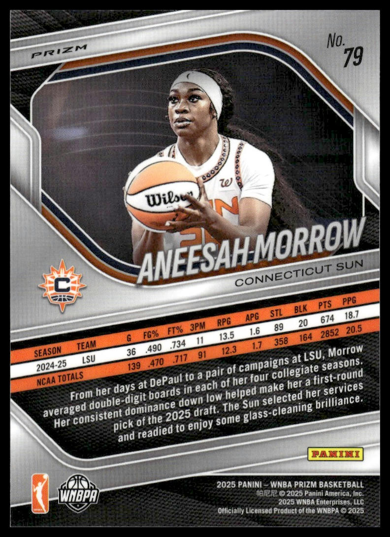 2025 Panini Prizm WNBA #79 Aneesah Morrow Green Prizms