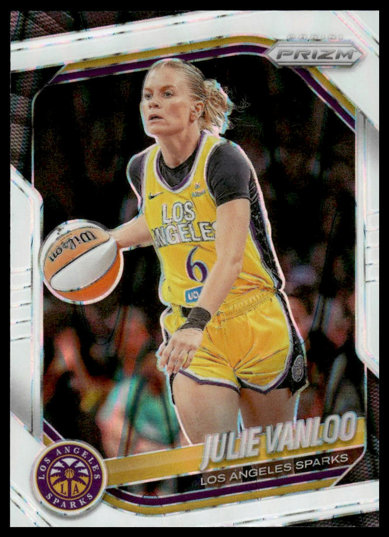 2025 Panini Prizm WNBA #132 Julie Vanloo White Seismic Prizms