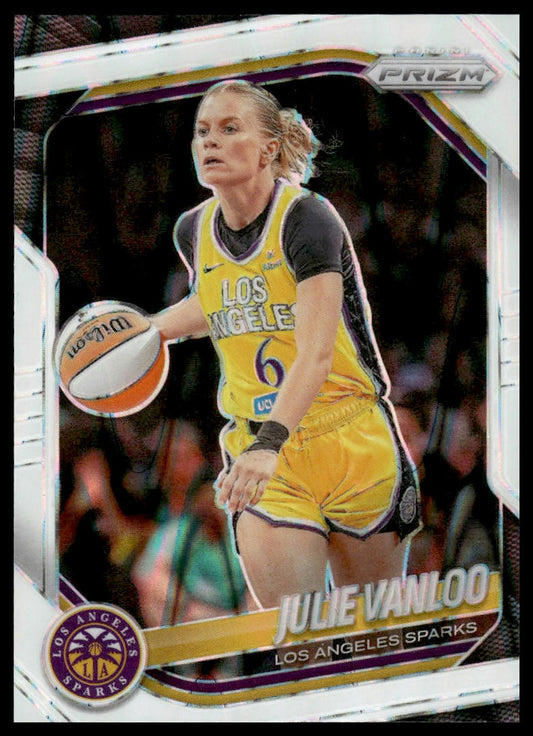 2025 Panini Prizm WNBA #132 Julie Vanloo White Seismic Prizms