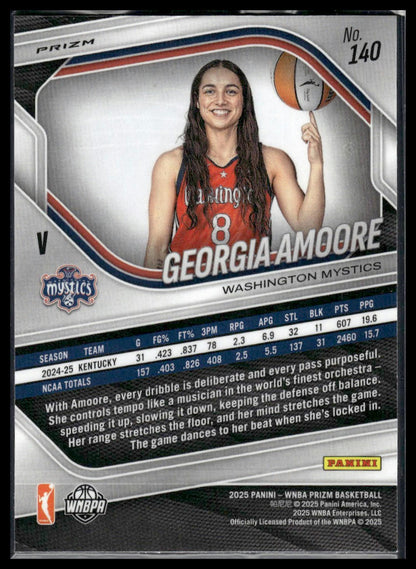 2025 Panini Prizm WNBA #140 Georgia Amoore White Seismic Prizms