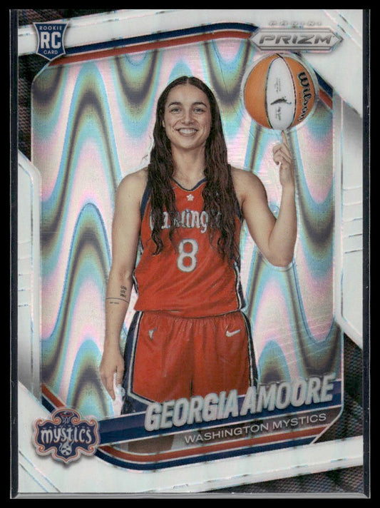 2025 Panini Prizm WNBA #140 Georgia Amoore White Seismic Prizms