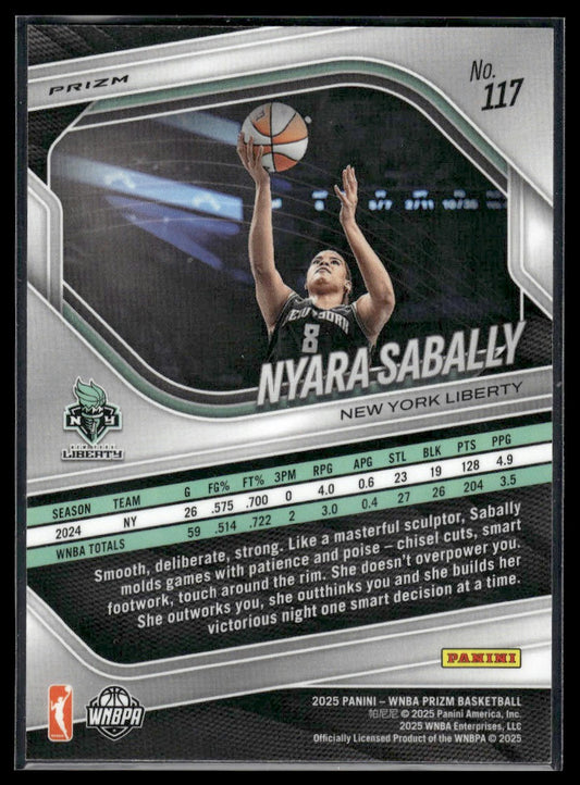 2025 Panini Prizm WNBA #117 Nyara Sabally Green Prizms