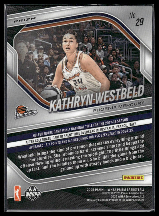 2025 Panini Prizm WNBA #29 Kathryn Westbeld Green Prizms