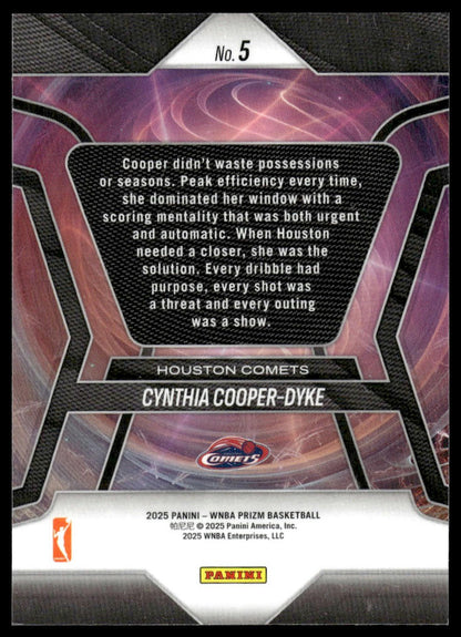 2025 Panini Prizm WNBA #5 Cynthia Cooper-Dyke Pioneers