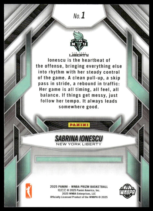 2025 Panini Prizm WNBA #1 Sabrina Ionescu Fearless