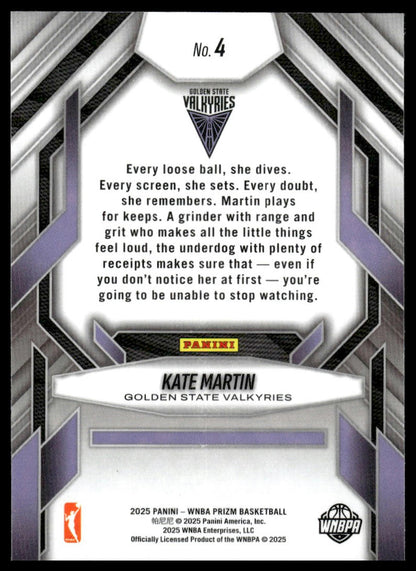 2025 Panini Prizm WNBA #4 Kate Martin Fearless