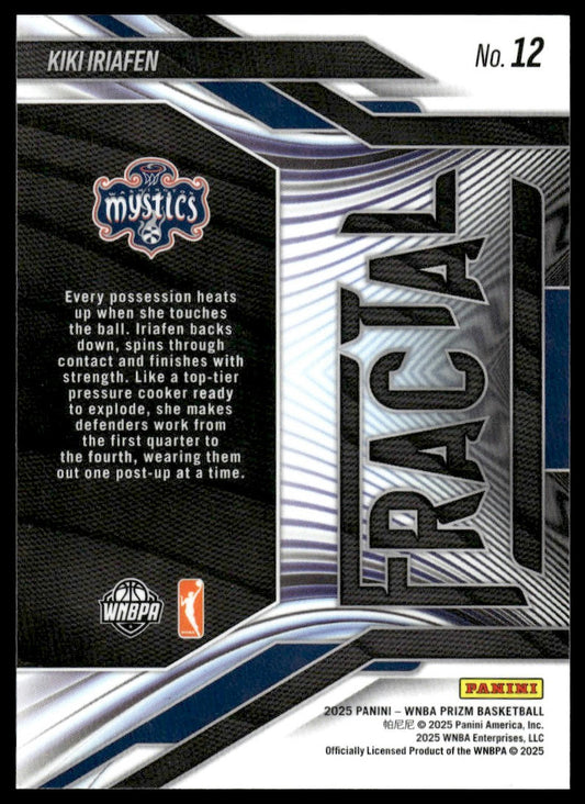 2025 Panini Prizm WNBA #12 Kiki Iriafen Fractal