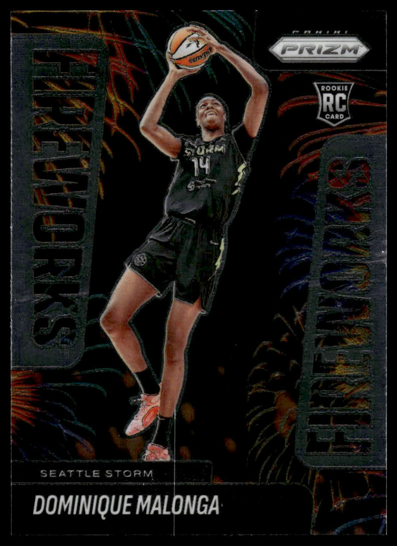 2025 Panini Prizm WNBA #12 Dominique Malonga Fireworks