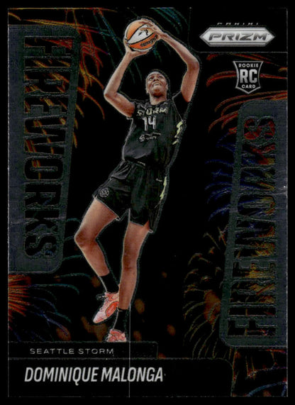 2025 Panini Prizm WNBA #12 Dominique Malonga Fireworks
