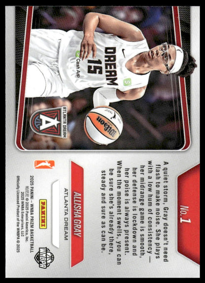 2025 Panini Prizm WNBA #1 Allisha Gray Top Tier