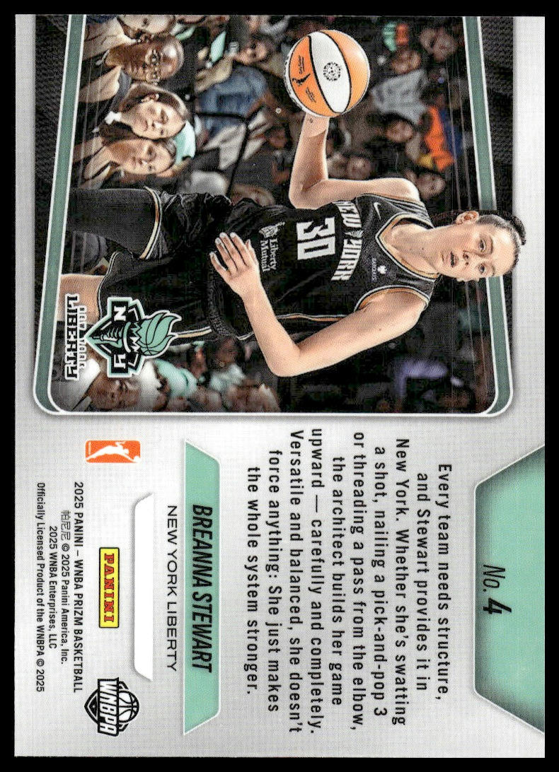 2025 Panini Prizm WNBA #4 Breanna Stewart Top Tier