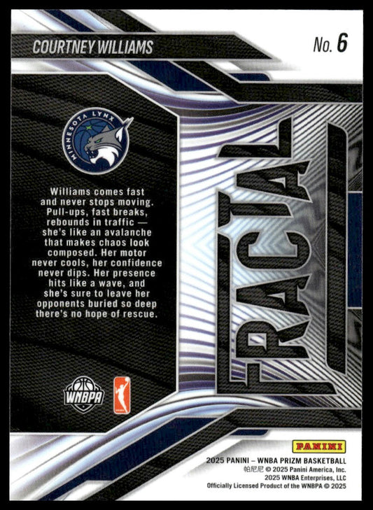 2025 Panini Prizm WNBA #6 Courtney Williams Fractal
