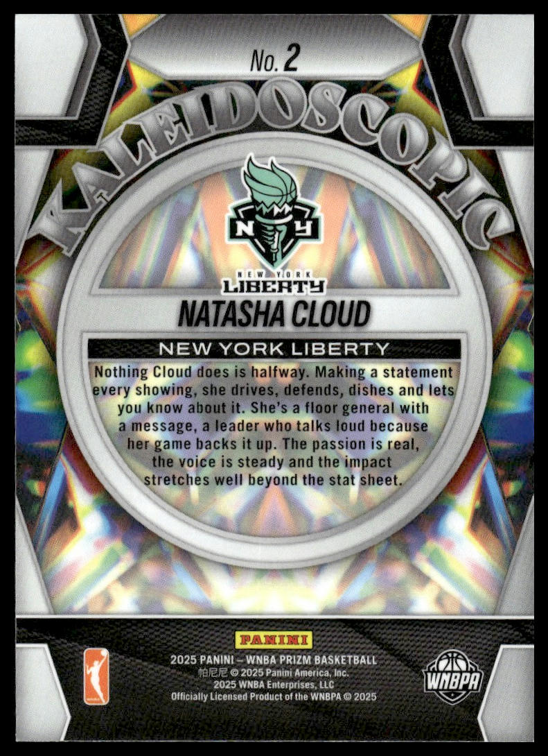 2025 Panini Prizm WNBA #2 Natasha Cloud Kaleidoscopic