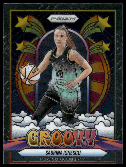 2025 Panini Prizm WNBA #9 Sabrina Ionescu Groovy