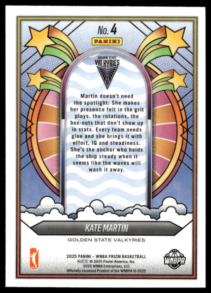 2025 Panini Prizm WNBA #4 Kate Martin Groovy