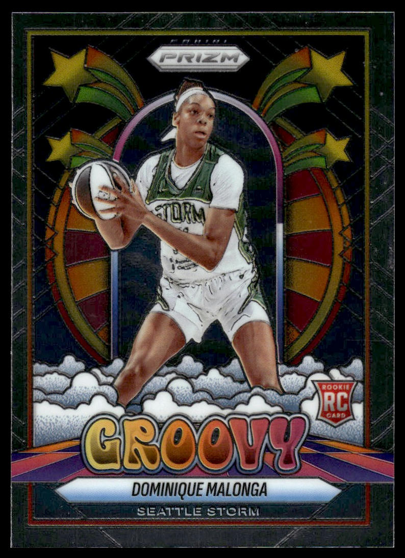 2025 Panini Prizm WNBA #8 Dominique Malonga Groovy