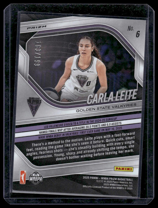 2025 Panini Prizm WNBA #6 Carla Leite Silver Prizms