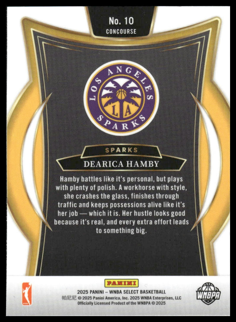 2025 Panini Select WNBA #10 Dearica Hamby