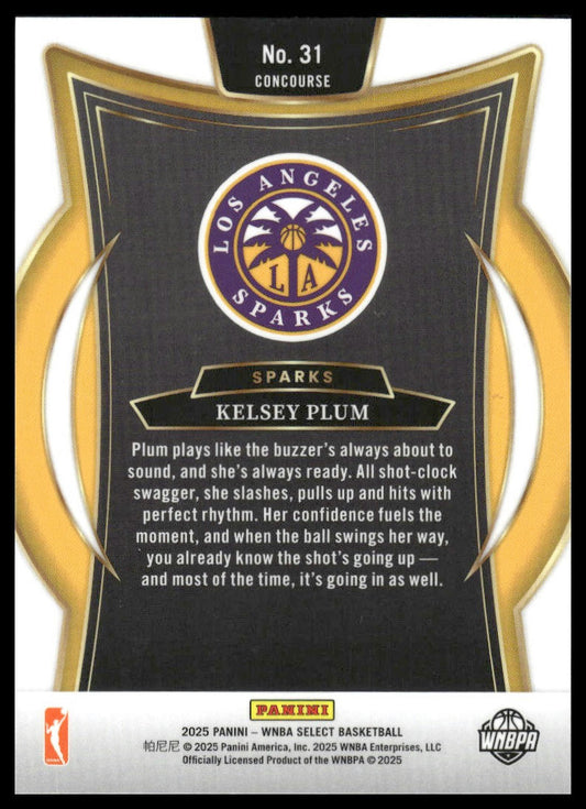 2025 Panini Select WNBA #31 Kelsey Plum