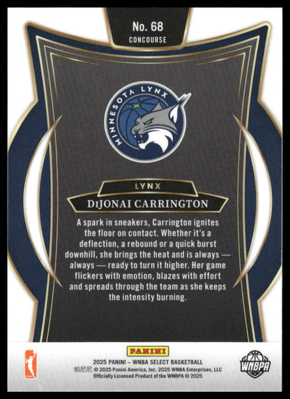 2025 Panini Select WNBA #68 DiJonai Carrington