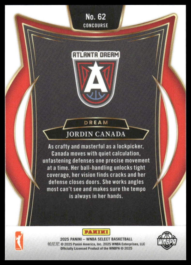 2025 Panini Select WNBA #62 Jordin Canada